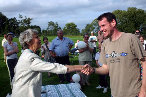 prizes 13.jpg - Oliver Brooks’ “representative” collects the Under 6s Cup on his behalf